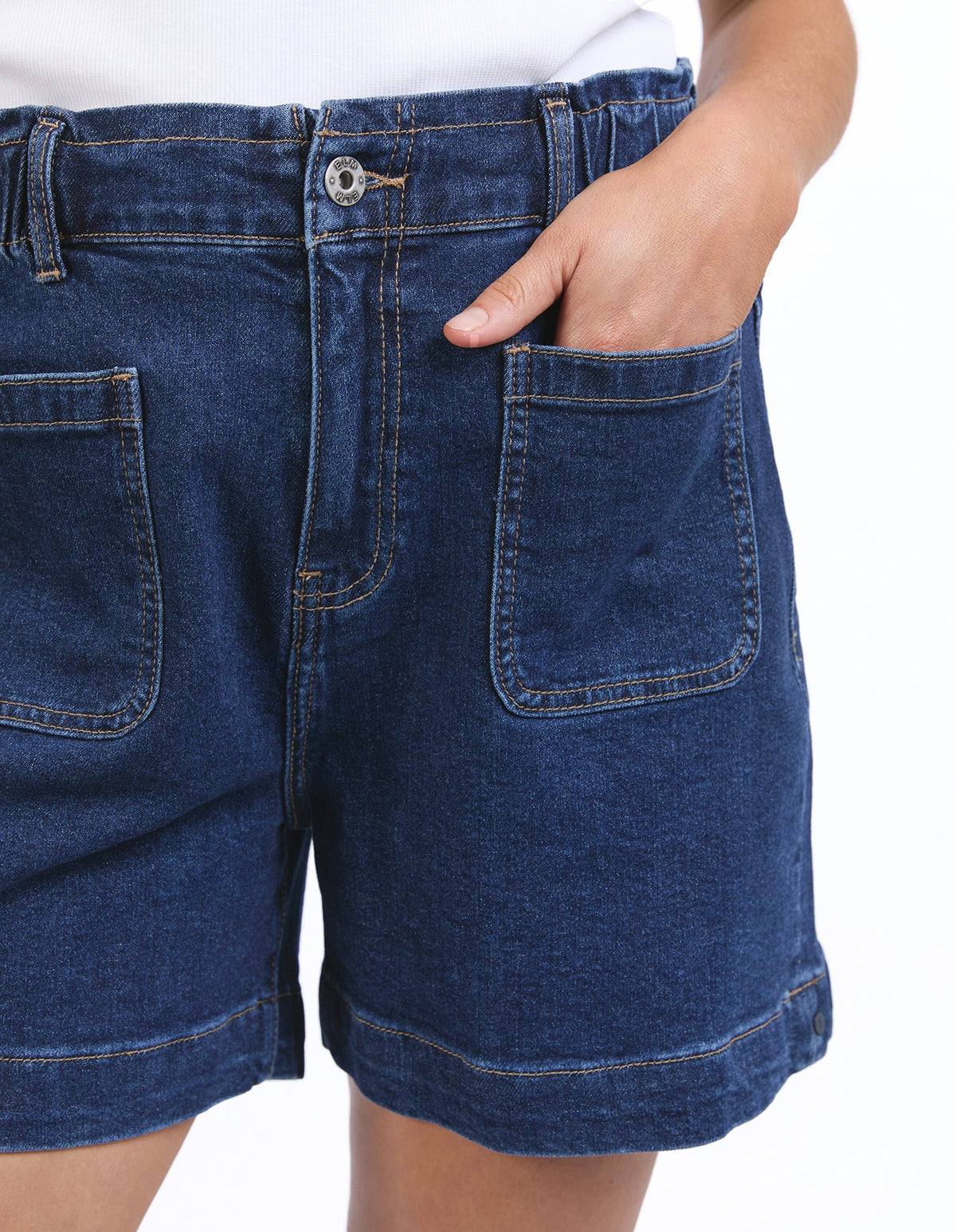 elm - Lennox Denim Shorts Dark Blue