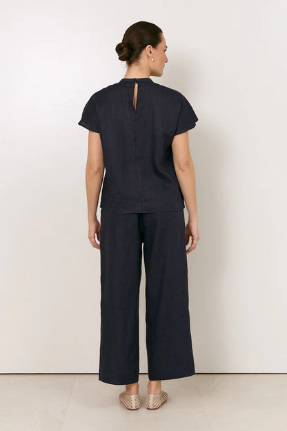 adorne - Alice Dolman Short Sleeve Linen Top