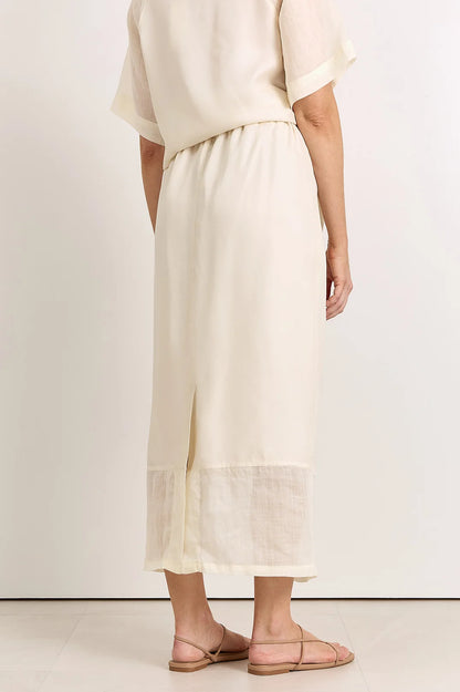 adorne - Reece Straight Midi Skirt Cream