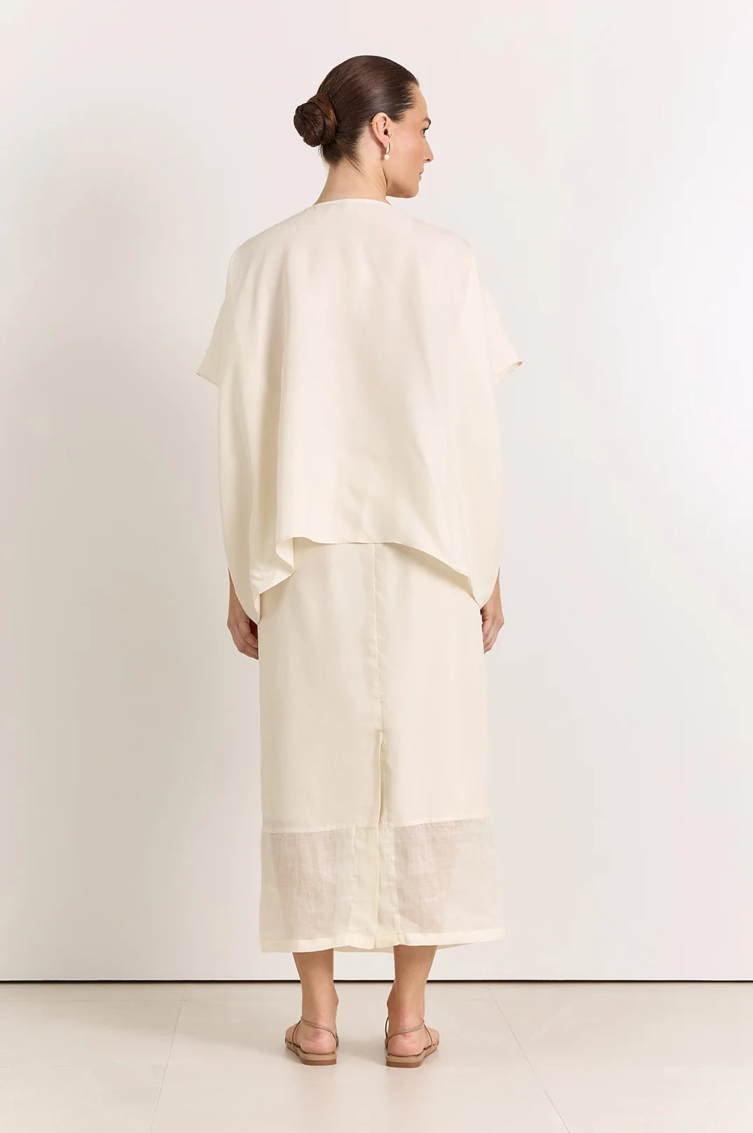 adorne - Reece Straight Midi Skirt Cream