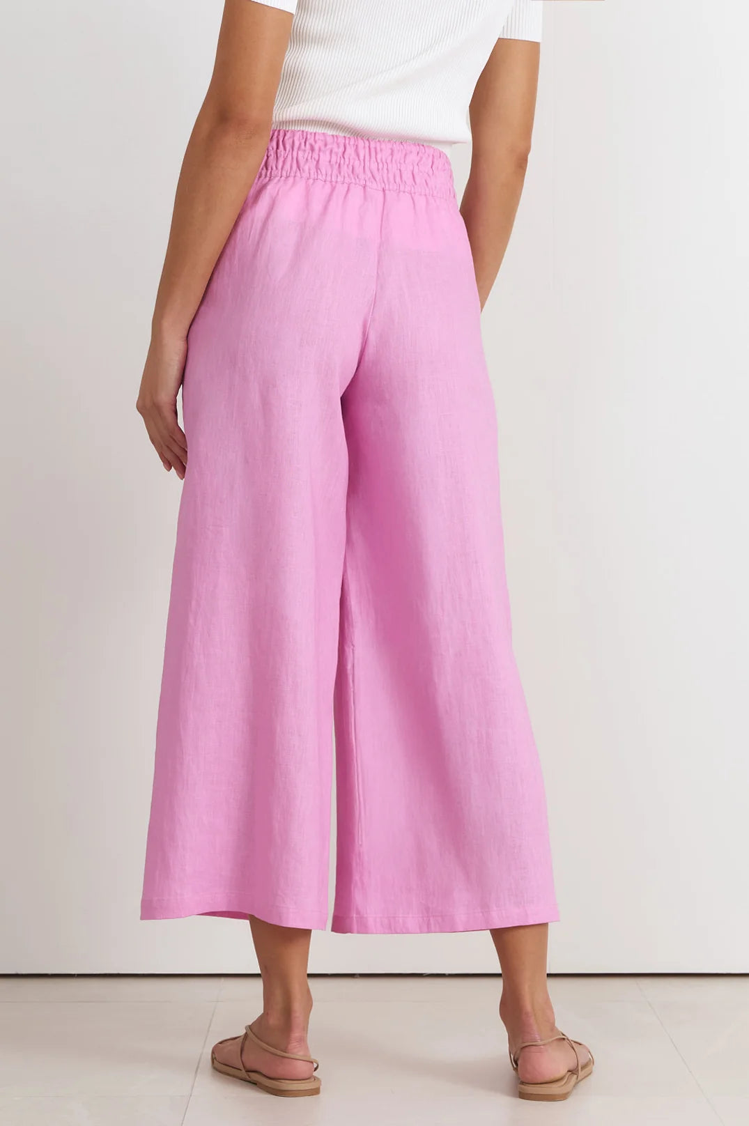 adorne - Fable Linen Culotte Pant Pink