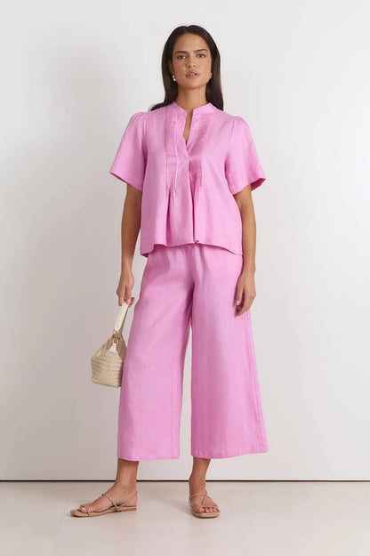adorne - Fable Linen Culotte Pant Pink