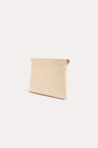 adorne - Daniella Croc Frame Clutch