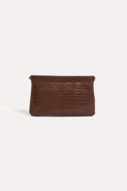 adorne - Daniella Croc Frame Clutch