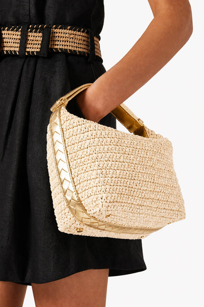 L'ora D'oro - PALOMA Raffia Bag Gold