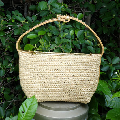 L'ora D'oro - PALOMA Raffia Bag Gold