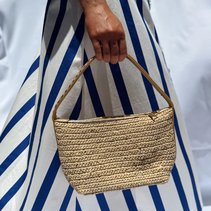 L'ora D'oro - PALOMA Raffia Bag Gold