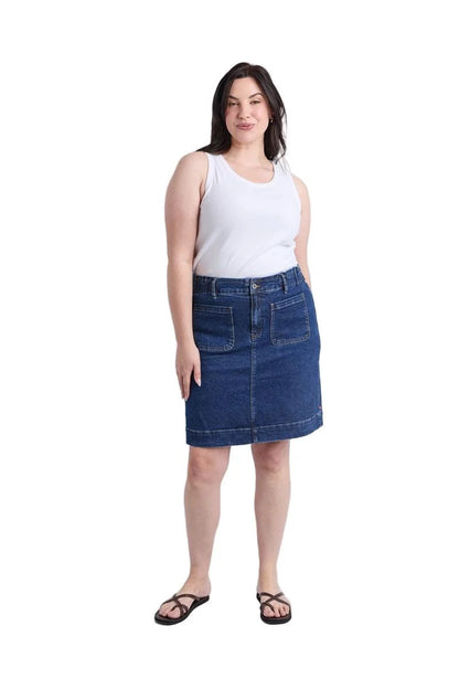 elm - Lennox Denim Skirt Dark Blue